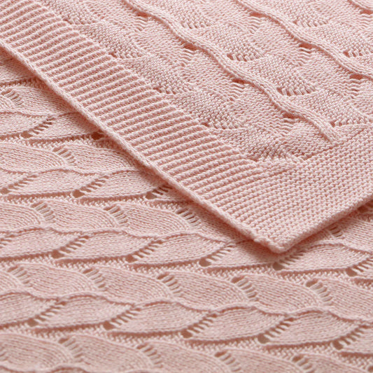 Little Gem Lyla Blush Cotton Baby Blanket 75 x 100 cm - Mekamart Australia
