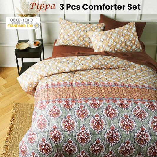 Big Sleep 3 Piece Pippa Comforter Set Queen - Mekamart Australia