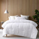 Accessorize Seersucker White 3 Piece Polyester Comforter Set King - Mekamart Australia