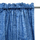 Pair of Polyester Cotton Rod Pocket Blue Damask Curtains - Mekamart Australia