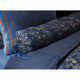 PIP Studio Tutti i Fiori Dark Blue Cotton Cover Roll Cushion 22cm x 70cm
