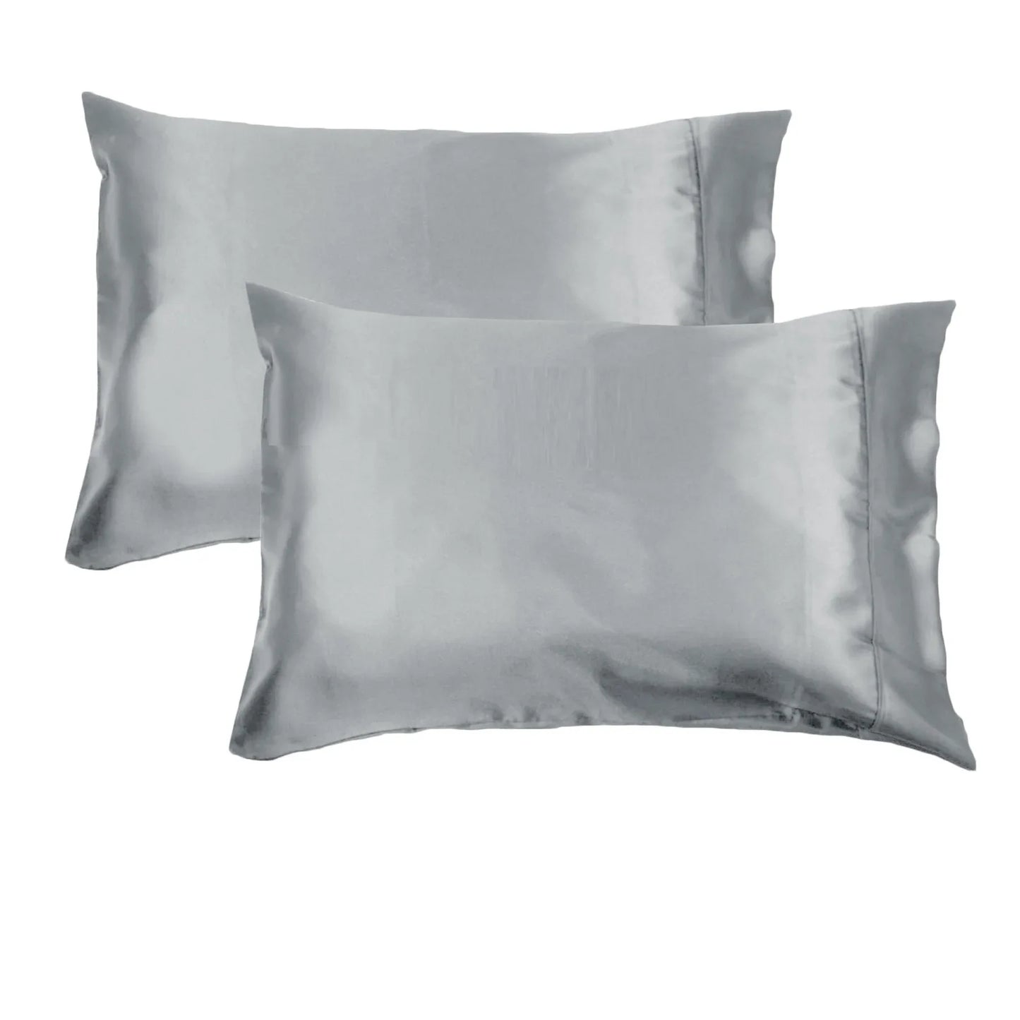 Accessorize 300TC Deluxe Essentials Satin Standard Pillowcases Silver - Mekamart Australia