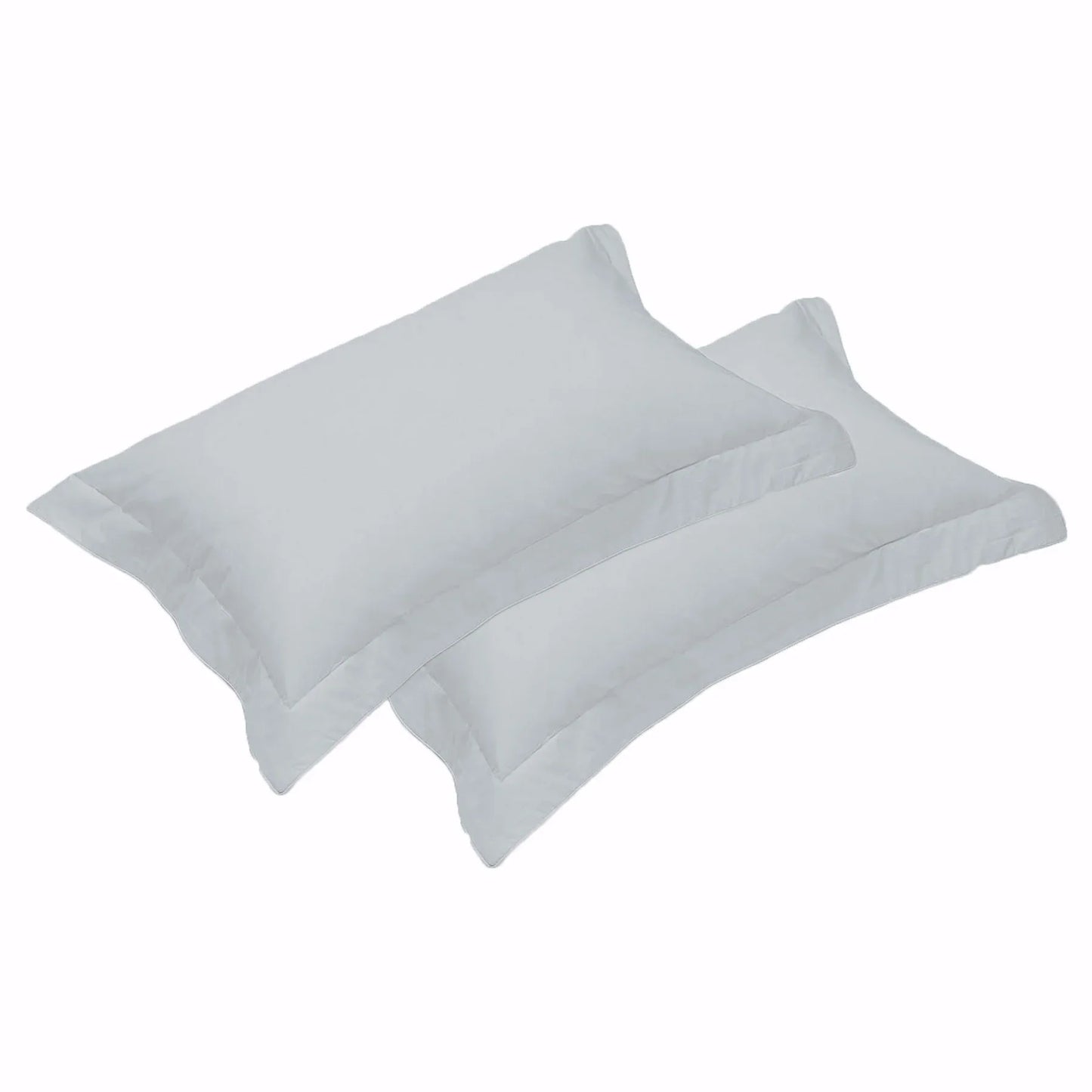 500TC Pair of Egyptian Cotton Tailored Standard Pillowcases Silver - Mekamart Australia