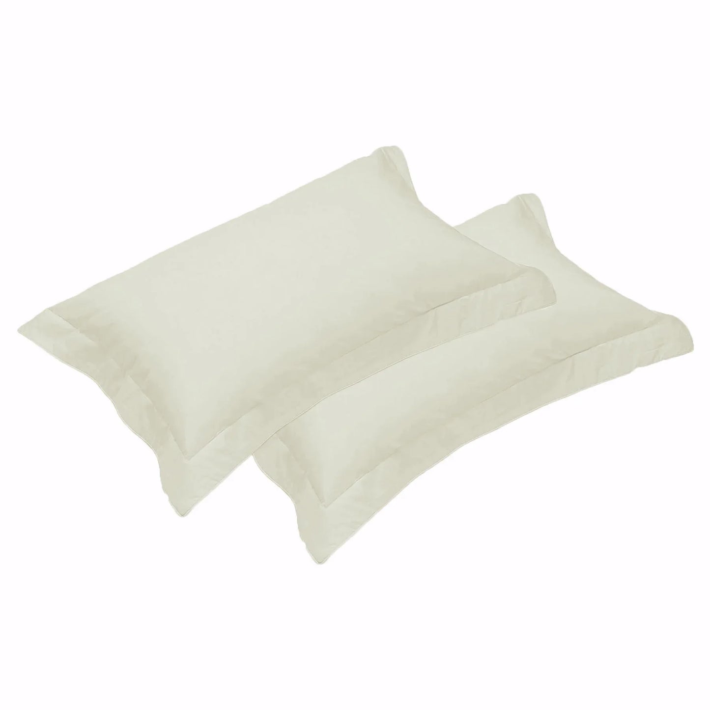 500TC Pair of Egyptian Cotton Tailored Standard Pillowcases Vanilla - Mekamart Australia