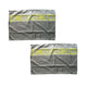 Pair of Microfiber Polyester Ali Neon Grey/Green Standard Pillowcases by Home Innovations - Mekamart Australia