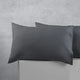 Accessorize Pair of Cotton Polyester Standard Pillowcases Charcoal - Mekamart Australia