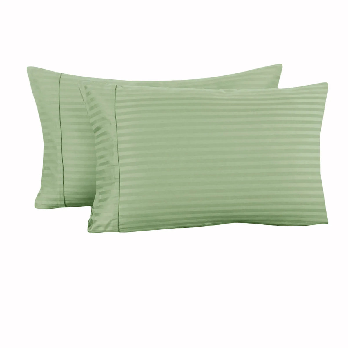 Accessorize 325TC Pair of Cuffed Standard Pillowcases Green - Mekamart Australia