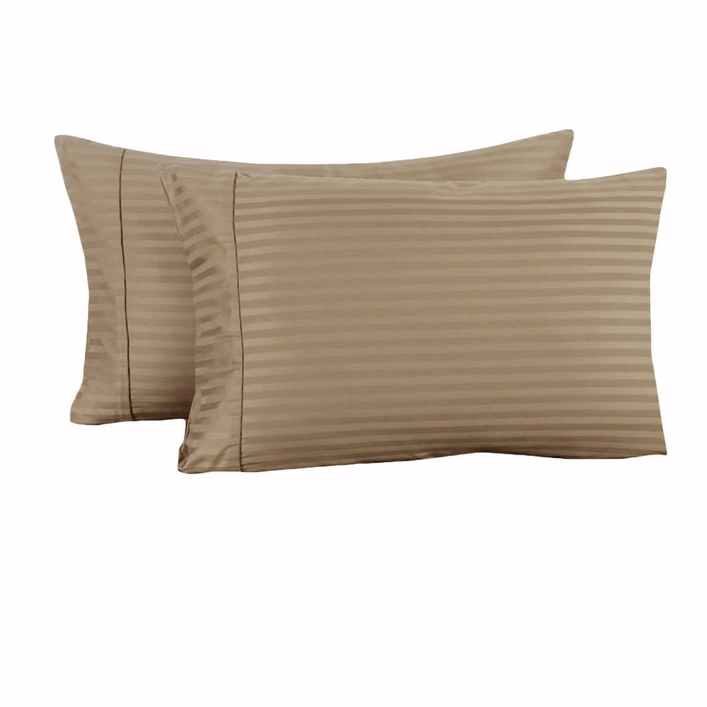 Accessorize 325TC Pair of Cuffed Standard Pillowcases Mocha - Mekamart Australia