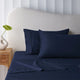 Accessorize 400TC Navy Bamboo Cotton Mega Sheet Set 50cm Wall Super King - Mekamart Australia