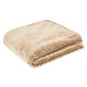 J.Elliot Home 450gsm Solid Faux Mink Blanket Natural - Mekamart Australia