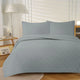 Jane Barrington Morris Dark Grey Ultrasonic Embossed Lightly Quilted Reversible Coverlet Set Queen - Mekamart Australia