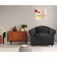 Elan Cambridge Extra-stretch Couch Cover Steel One Seater Steel - Mekamart Australia