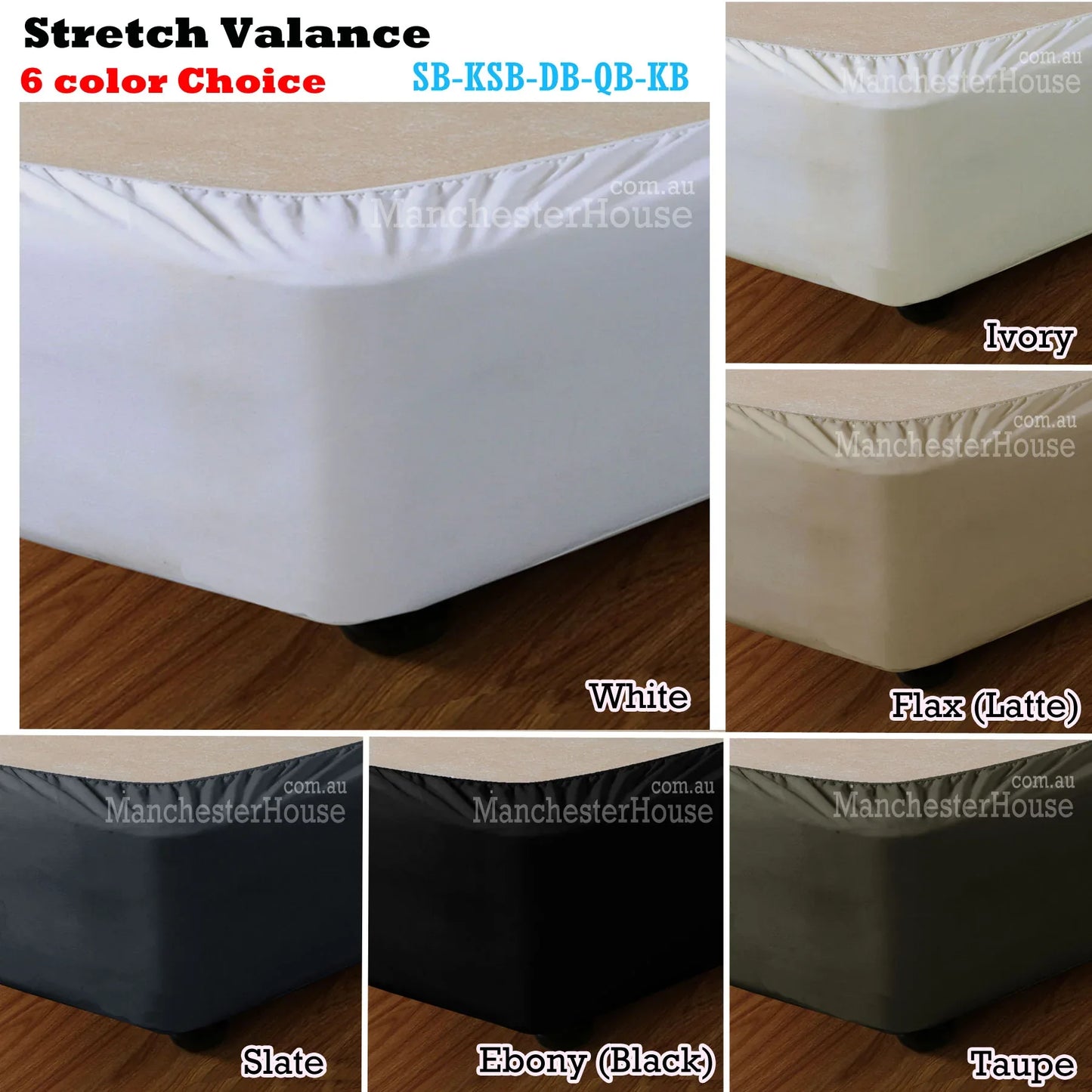 Apartmento Stretch Valance Ebony (Black) SINGLE - Mekamart Australia