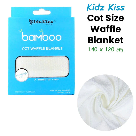 Rayon Bamboo Waffle Blanket Cot Size 140x120cm - Mekamart Australia