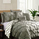 Ramesses 7 Piece Pinch Pleat Comforter Set Grey Queen - Mekamart Australia