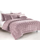 Alastairs Augusta Faux Mink Quilt / Comforter Set Blush Super King - Mekamart Australia
