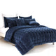 Alastairs Augusta Faux Mink Quilt / Comforter Set Navy King - Mekamart Australia