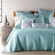 Jenny Mclean Clavo Pompom Blue 3 Piece 100% Cotton Coverlet Set Queen - Mekamart Australia