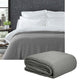Living @ Home 350gsm 100% Cotton Breathable Waffle Blanket Queen 240 x 255 cm Charcoal - Mekamart Australia