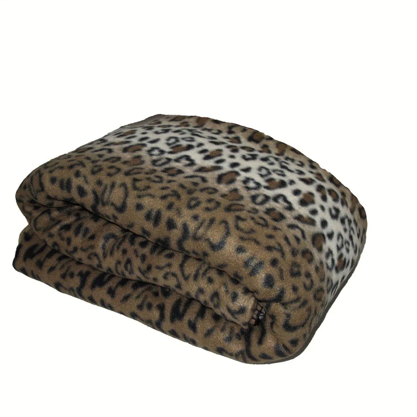 Elements 240GSM Polar Fleece Blanket 220cm x 240cm Leopard - Queen - Mekamart Australia