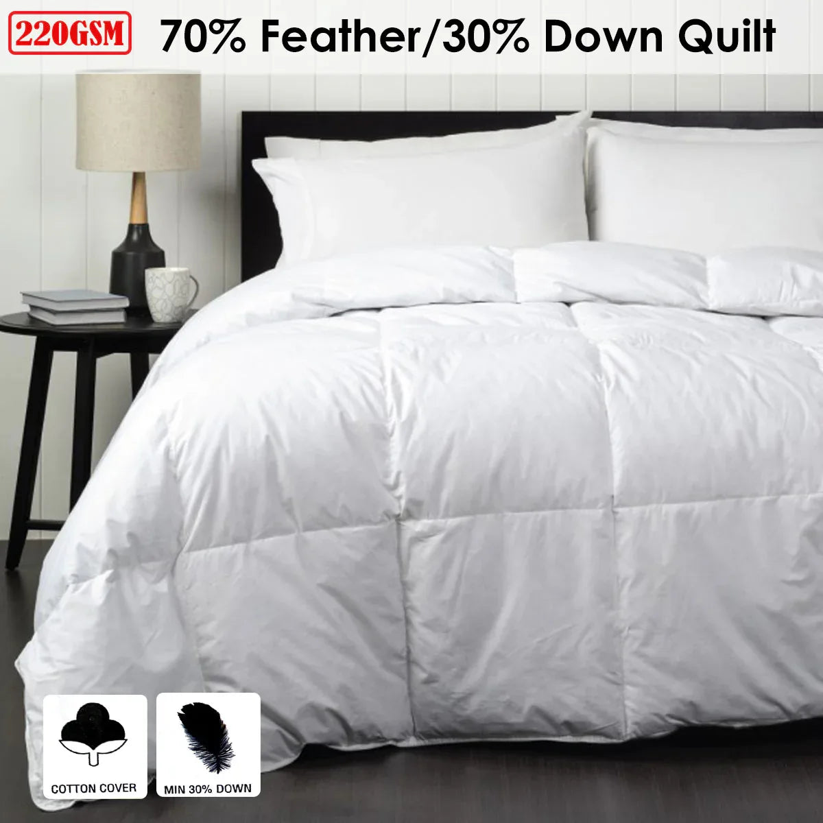 Jason 70% Feather 30% Down Quilt King - Mekamart Australia