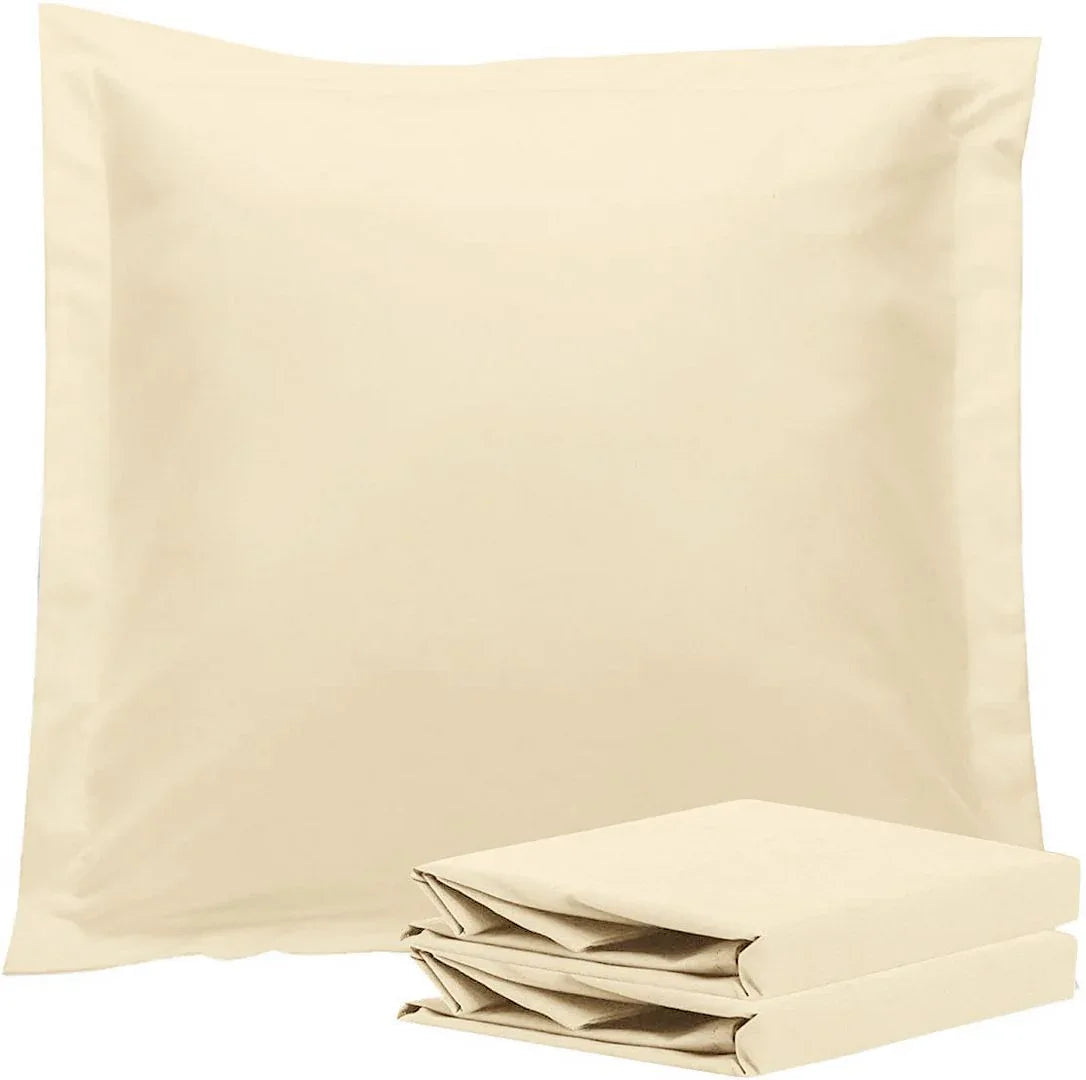 1000TC Premium Ultra Soft European Pillowcases 2-Pack Yellow Cream - Mekamart Australia