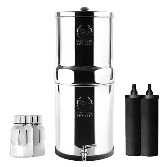 Phoenix Stainless Steel 6L with Fluoride & Smart Carbon Filter - Stainless Steel Stand - Mekamart Australia