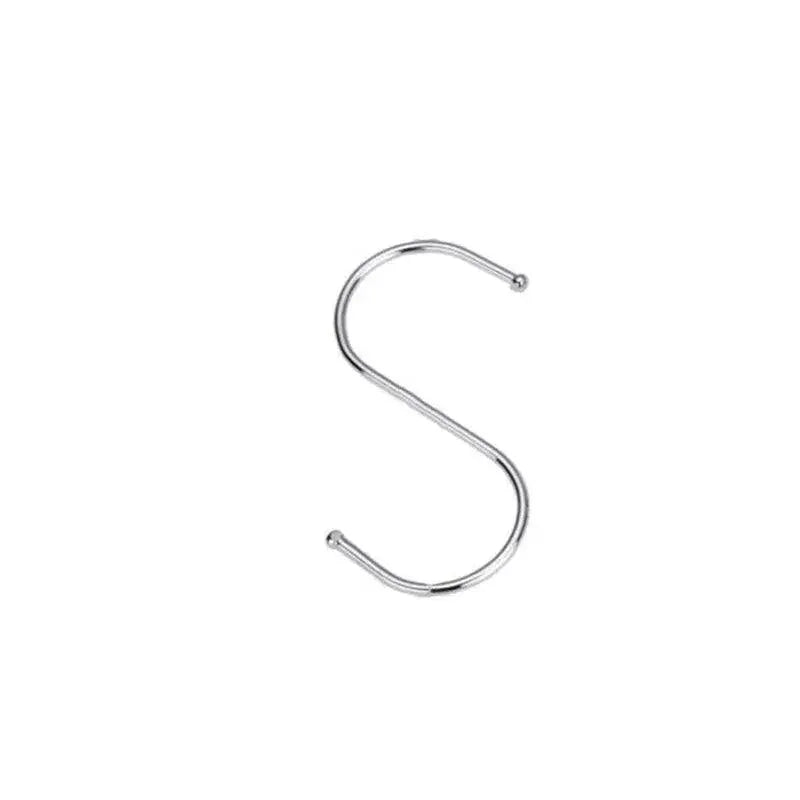 12cm Stainless Steel S Shape Hooks Kitchen Hanger Rack Clothes Hanging Plant Holders - 20PCS - Mekamart Australia
