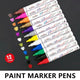 Multicolour Permanent Paint Marker Pens for Tyre Metal Glass Rubber - Red