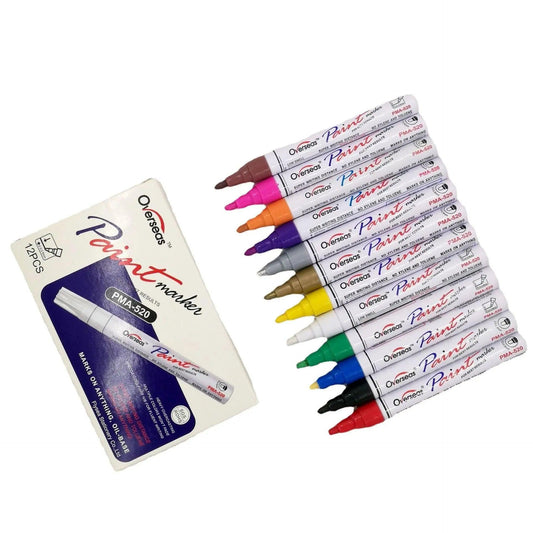 Multicolour Permanent Paint Marker Pens for Tyre Metal Glass Rubber - Purple