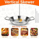 Stainless Steel Vertical Skewer Grill Pan Barbecue Kebab Rack Grill Cooking Tool - Mekamart Australia