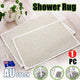 Anti Slip Shower Mat Loofah Surface Bath Rug 70x40cm White PVC Bathroom Carpet - Mekamart Australia