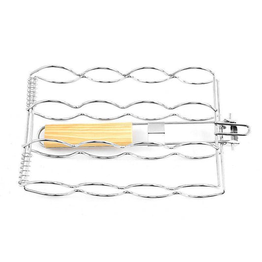 Folding Handle Corn Grill Clip Anti Scald Barbecue Tool for Home Outdoor Cooking - Mekamart Australia