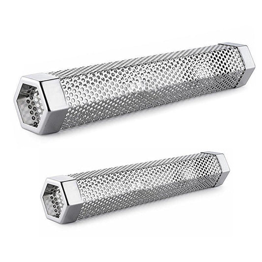 Hexagon Bbq Smoker Tube Stainless Steel Grill Accessory Smoking Box Long Lasting - 12Inch - Mekamart Australia