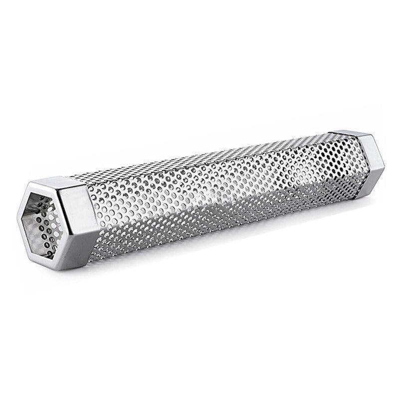 Hexagon Bbq Smoker Tube Stainless Steel Grill Accessory Smoking Box Long Lasting - 12Inch - Mekamart Australia