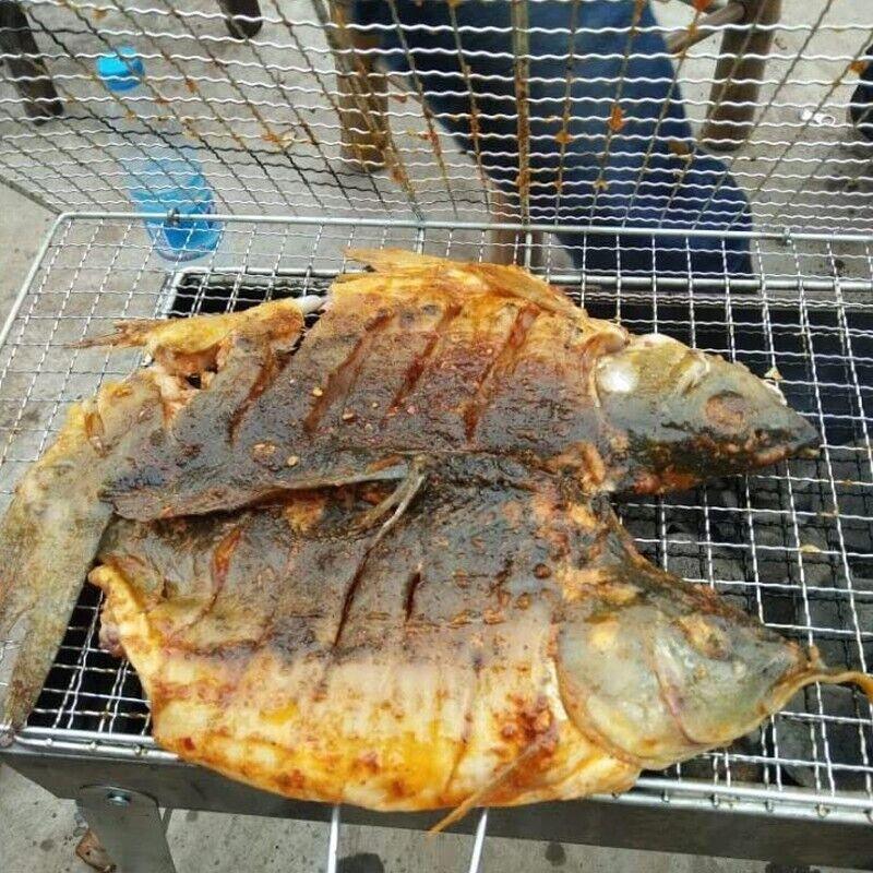 Bbq Fish Grilling Basket Grill Camping Net Meat Vegetable Cooking Kitchen Tool - Mekamart Australia
