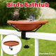 Hanging Bird Bath Basin Balcony Railing Bird Feeder Bowl Outdoor Water Dish