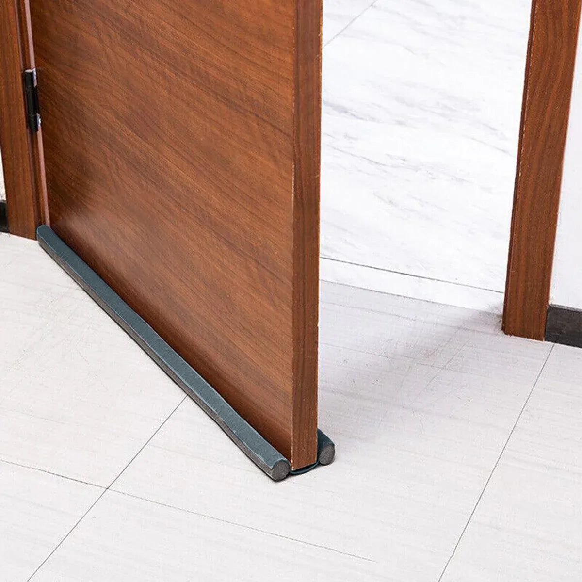 Door Bottom Seal Draft Stopper Guard Threshold Sealing Strip Wind Dust Protector - Brown