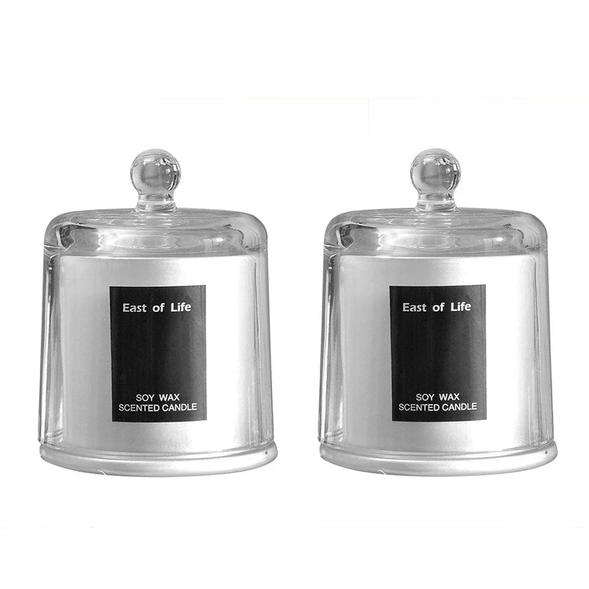 2Pcs Smokeless Glass Aromatherapy Candles Scented Gift Set for Relaxation - Velvet Rose - Mekamart Australia