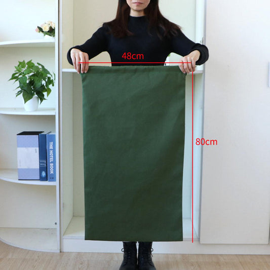 Canvas Drawstring Large Bag Pouch Clothes Craft Storage Laundry - Green-48X80cm