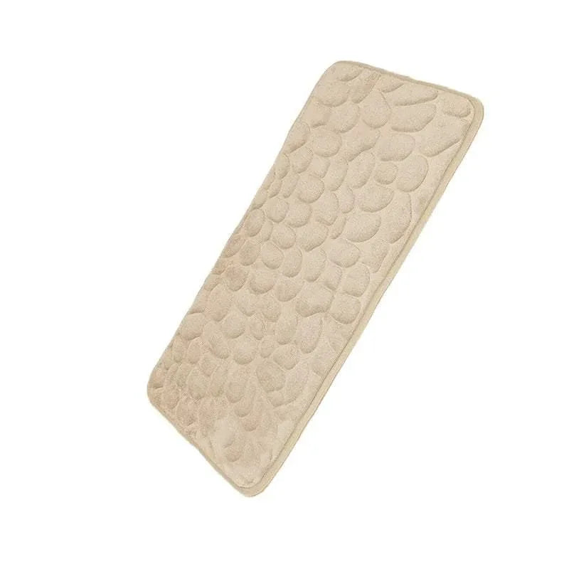 40x60cm Non-Slip Memory Foam Bath Mat Super Absorbent Floor Rug for Bathroom Use - Khaki - Mekamart Australia