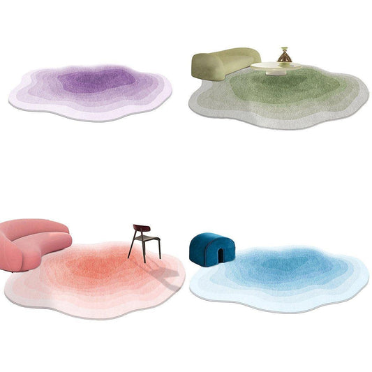 Shaped Cashmere Carpet Living Room Full Blanket Cloakroom Dressing Table - Pink - Mekamart Australia