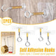 12 PCS Heavy Duty Self Adhesive Hooks Stainless Steel Ceiling Hooks for Home - Closed - Mekamart Australia