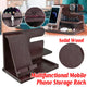 Solid Wood Multi function Desktop Phone Stand Durable Stable Non Slip Space Saving