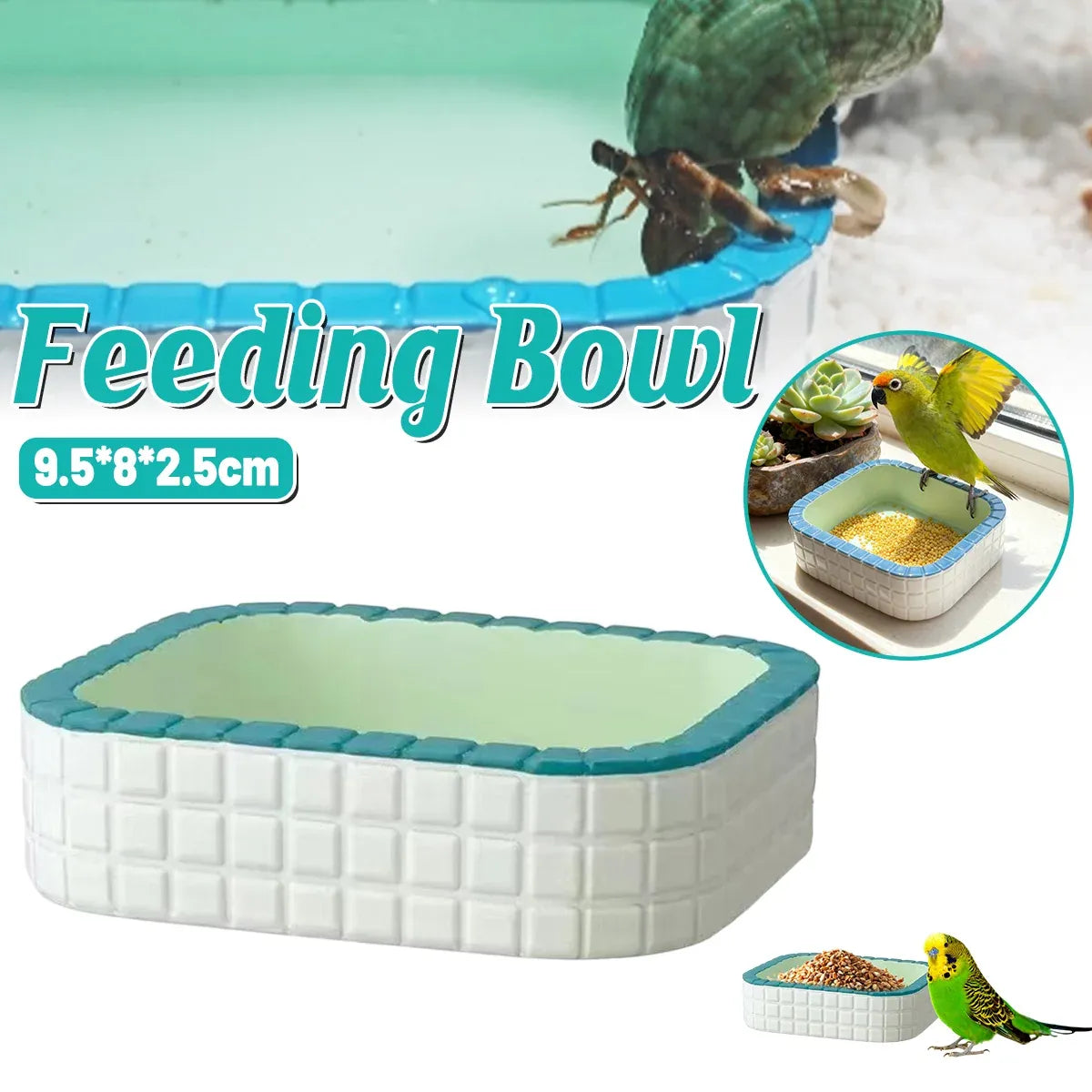 Small Pet Water Food Bowl Non Slip Durable for Birds Small Animals
