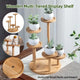 Round Tabletop Flower Stand Balcony Storage Shelf Display Rack Indoor Outdoor - Mekamart Australia