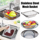 Stainless Steel Telescopic Sink Basket Multi Purpose Fruit Vegetable Strainer - Mekamart Australia