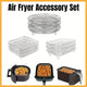 Air Fryer Grill Rack Multi Layer Removable Shelf Mesh Rack for Cooking BBQ - Round - Mekamart Australia