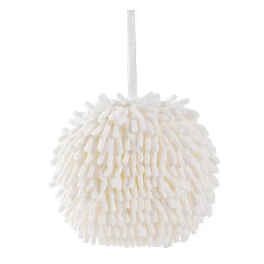 Chenille Hanging Ball Towel for Kitchen Bathroom Hand Drying Absorbent Cloth - Blue - Mekamart Australia