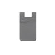 Silicone Phone Card Holder Double Layer Adhesive Wallet with 3M Backing - Grey